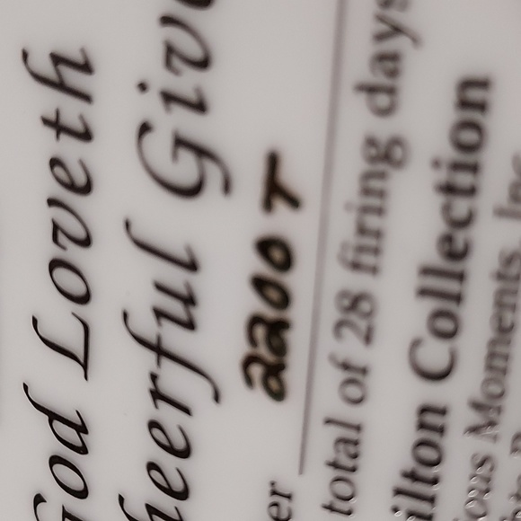 1993 Precious Moments Collectible Plate God Loveth A Cheerful Giver Sam Butcher - Picture 4 of 7